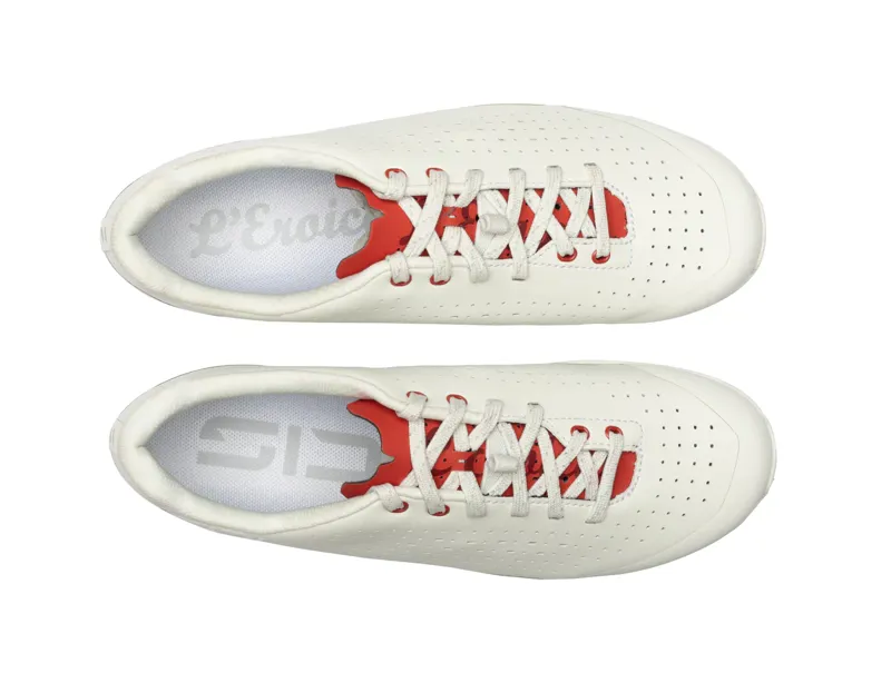 Sidi Polvere Gravel shoes in Ice White/Dark Red-2