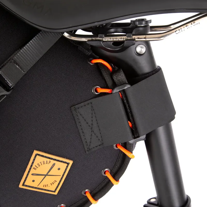 Ex Display Restrap Saddle Bag 14L in Black/Orange-4