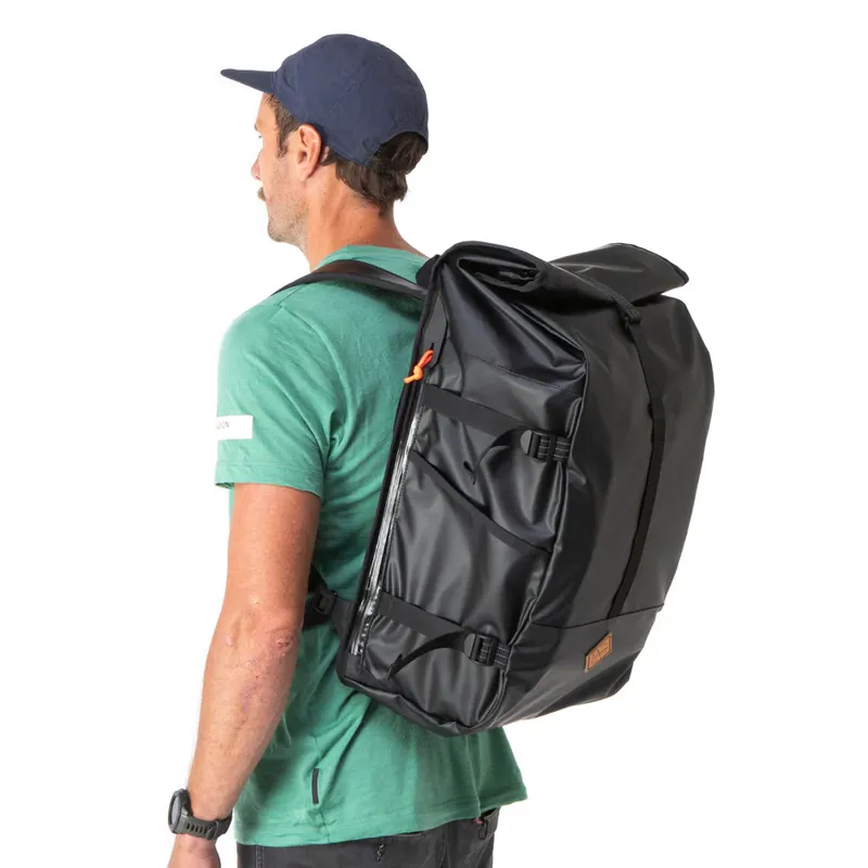 Restrap Rolltop Backpack 40L in Black-1