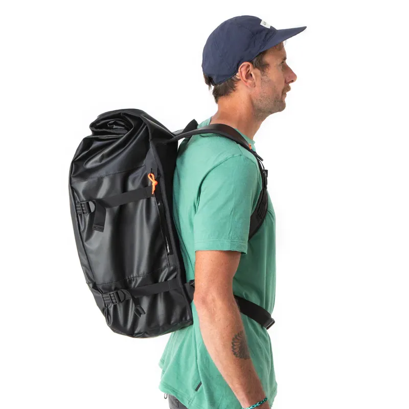 Restrap Rolltop Backpack 40L in Black-7