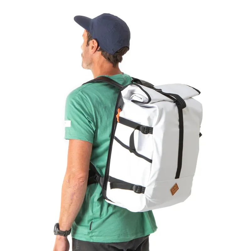 Restrap Rolltop Backpack 40L in White-1