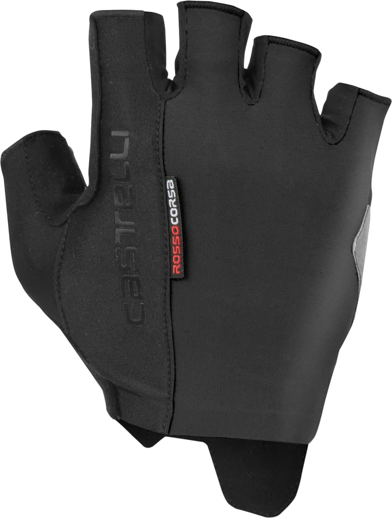 Castelli Rosso Corsa Espresso Mitts in Black