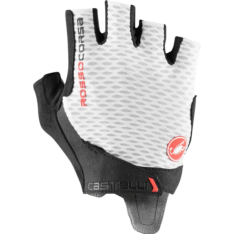 Castelli Rosso Corsa Pro V Mitts in White