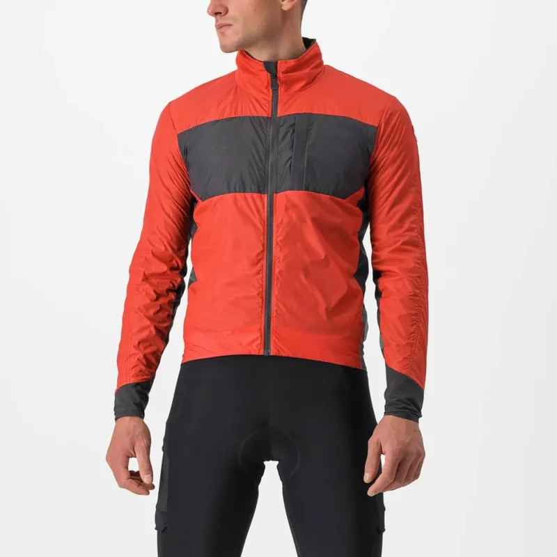 Castelli Unlimited Puffy Jacket in Pompeian Red/Grey