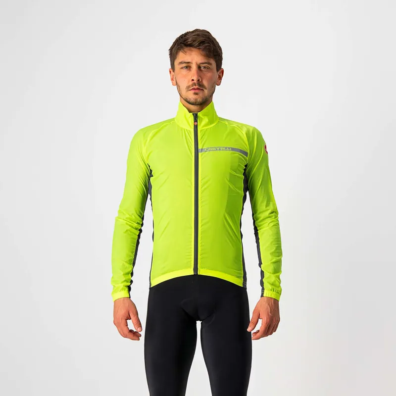 Castelli Squadra Stretch Jacket in Yellow Fluo and Dark Gray-1