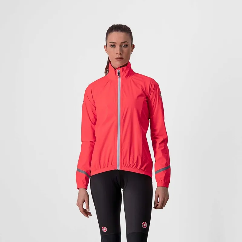 Castelli Emergency 2 Women's Rain Jacket in Brilliant Pink X-Small