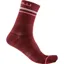 Castelli Go Women's 15 Socks in Bordeaux and Brilliant Pink-White