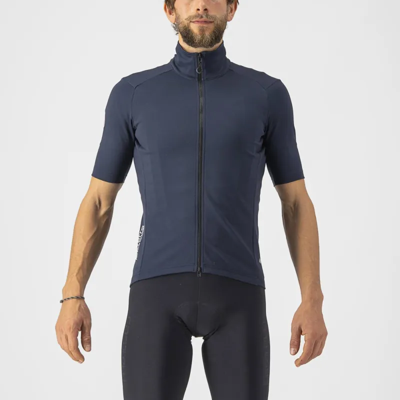 Castelli Perfetto RoS 2 Wind Short Sleeve Jersey in Belgian Blue