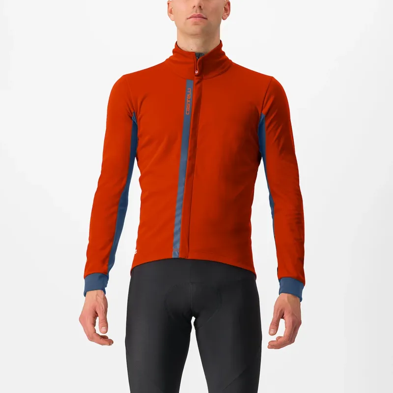 Castelli Entrata Jacket in Red Ochre/Twilight Blue