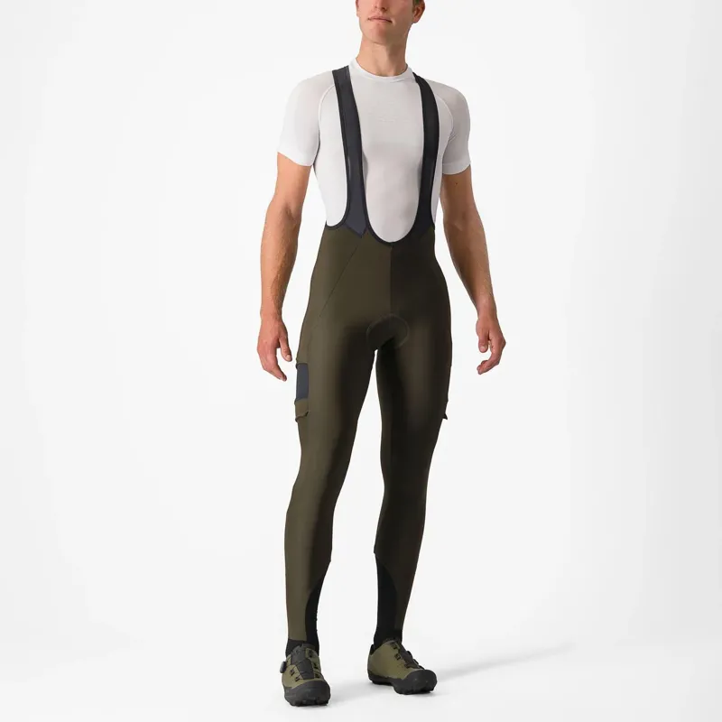 Castelli Unlimited Trail Bib Tights in Dark Tarmac