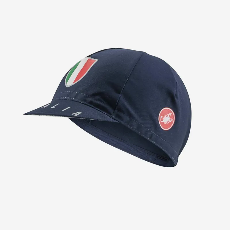 Castelli Team Italia Cycling Cap in Belgian Blue-1