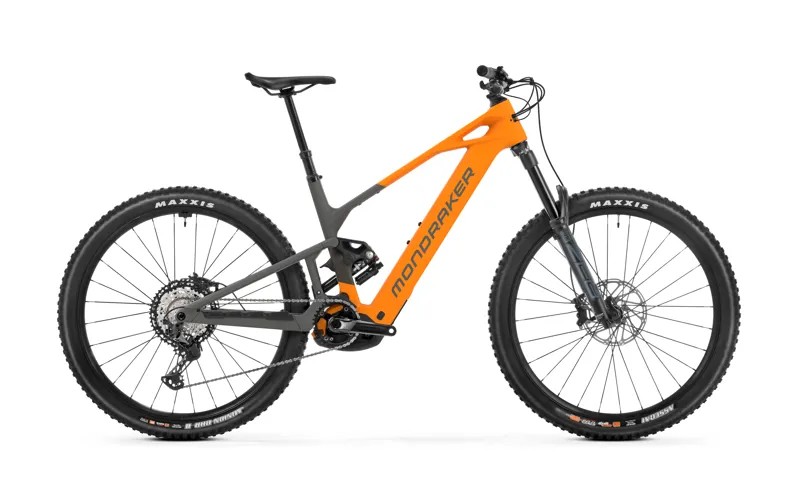 Mondraker Crafty Carbon S Electric Full Suspension Mountain Bike 2027 in Orange/Grey