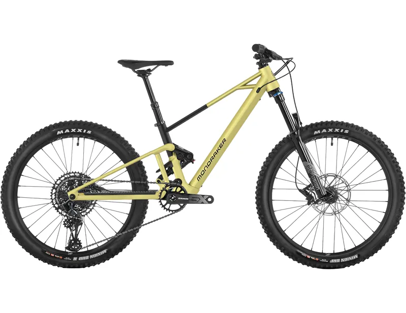 Mondraker F-TRICK Kid's Full Suspension Mountain Bike 24 inch Wheel 2027 in Tonic Gold/black