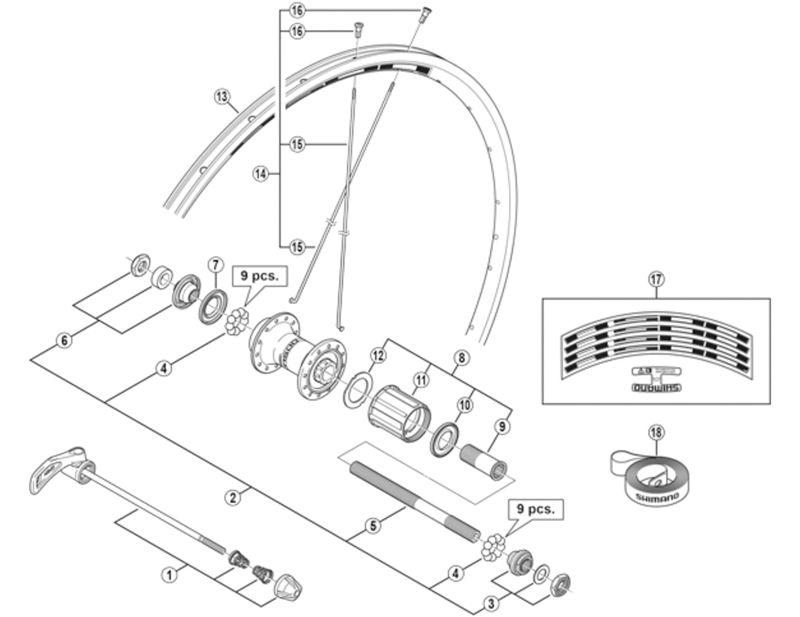 Balfes Bikes Shimano WH-R500-A-R bladed spoke - 286 mm | Free postage over £30, £10 off first order, price match & 0% finance.