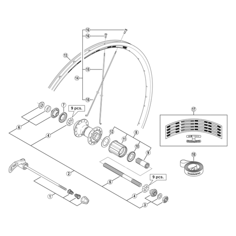 Balfes Bikes Shimano WH-R500-A-R bladed spoke - 286 mm | Free postage over £30, £10 off first order, price match & 0% finance.