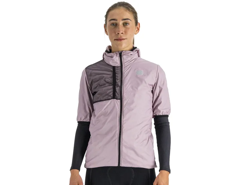 Balfes Bikes Sportful Supergiara Women's Puffy Short Sleeve Jacket in Mauve | Free postage over £30, £10 off first order, price match & 0% finance.
