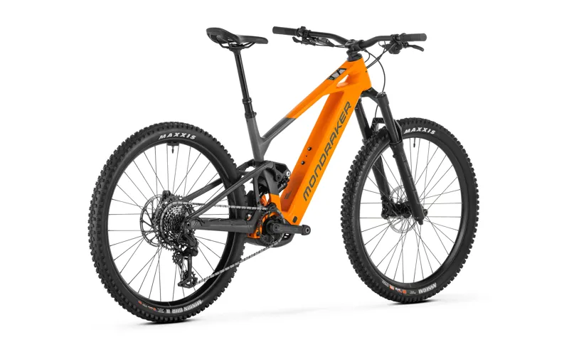 Mondraker Crafty Carbon S Electric Full Suspension Mountain Bike 2027 in Orange/Grey-2