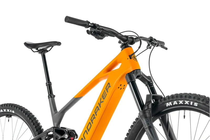 Mondraker Crafty Carbon S Electric Full Suspension Mountain Bike 2027 in Orange/Grey-3