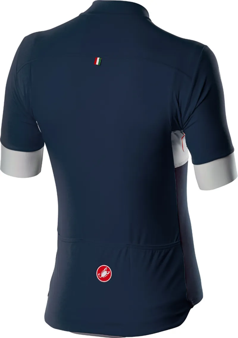 Castelli Prologo VI Short Sleeve Jersey Savile in Savile Blue/Silver Gray-1