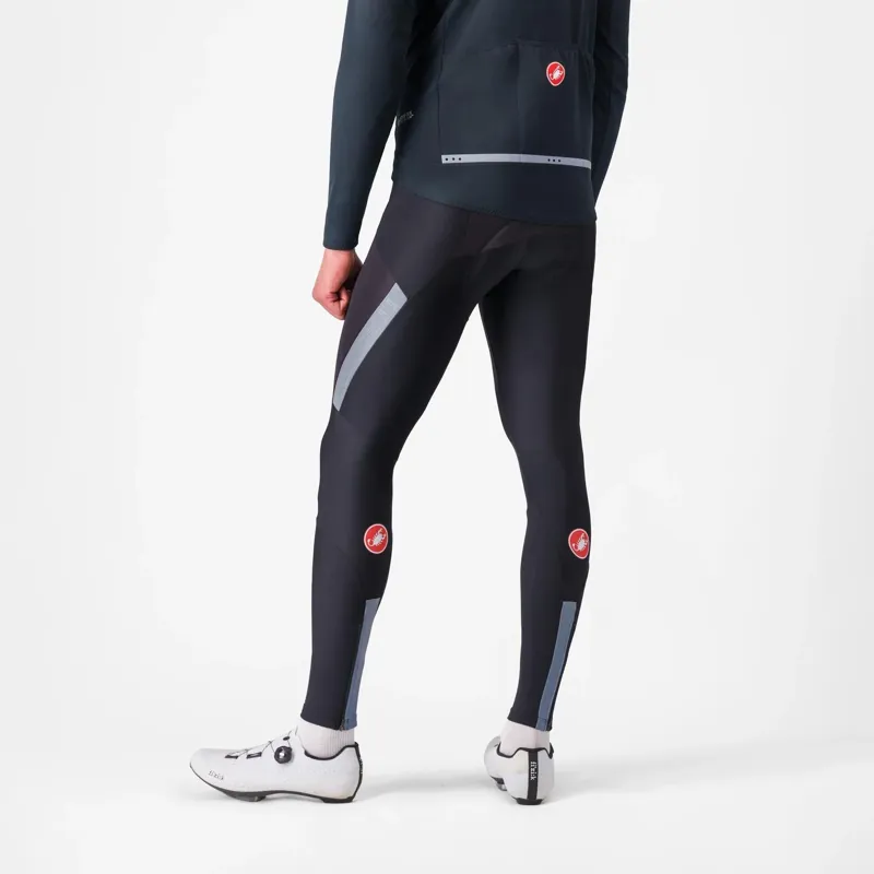 Castelli Sorpasso RoS Bib Tights in Black/Silver Reflex-1