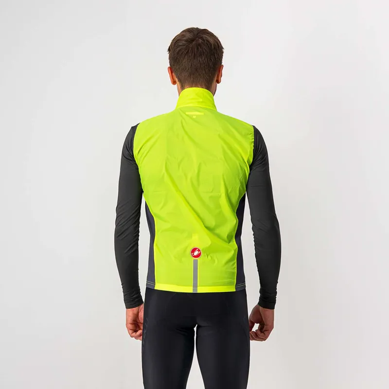 Castelli Squadra Stretch Vest in Yellow Fluo and Dark Gray-2