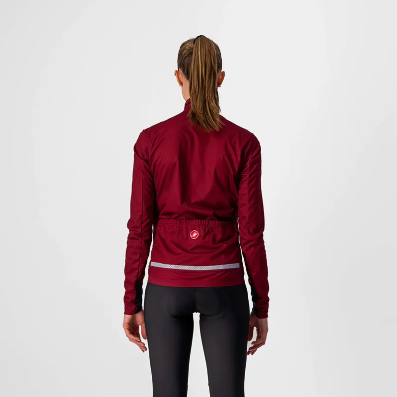 Castelli Go Women's Jacket in Bordeaux and Brilliant Pink-2