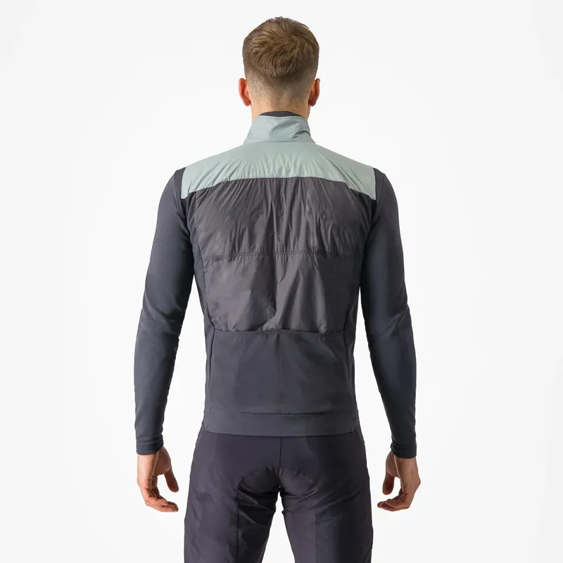 Castelli Unlimited Puffy Vest in Defender Green/Dark Grey/Elect-1