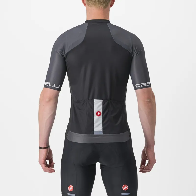 Castelli Entrata VI Short Sleeve Jersey in Black/Grey-3