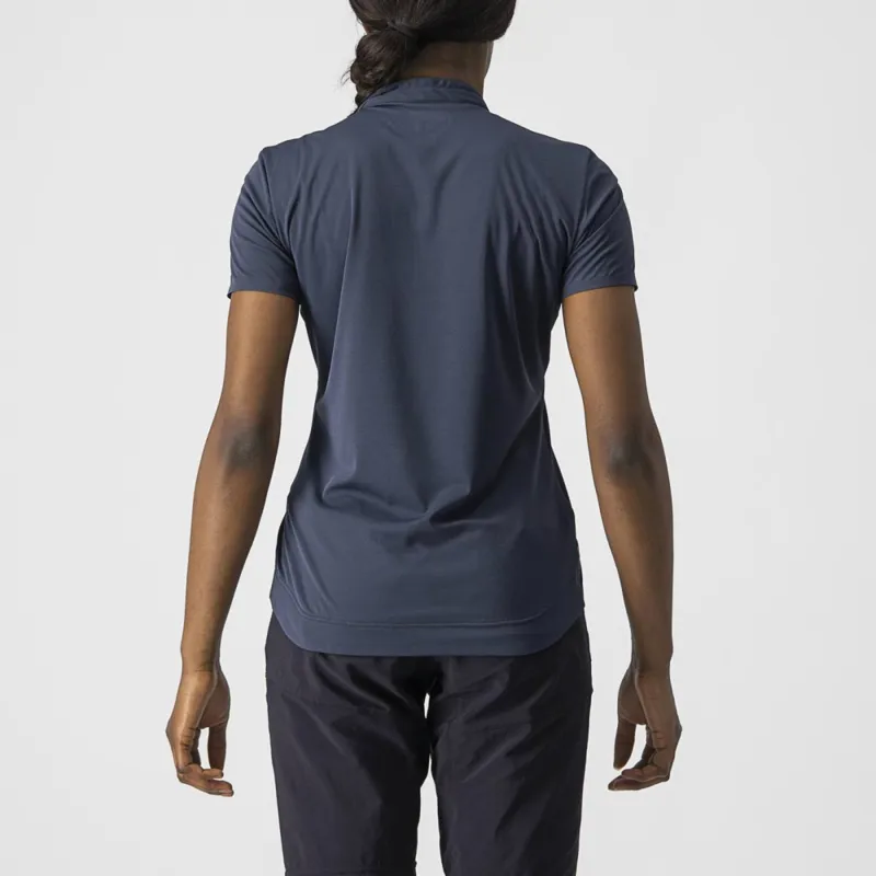 Castelli Tech 2 Women's Polo Shirt in Savile Blue-1