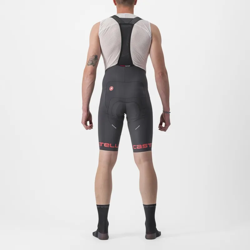 Castelli Free Aero RC Classic Bib Shorts in Grey/Hibiscus-1