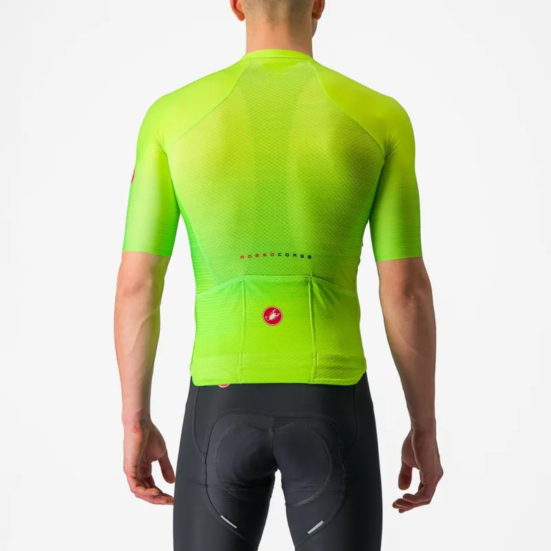 Castelli Aero Race 6.0 Short Sleeve Jersey in Electric Lime-1