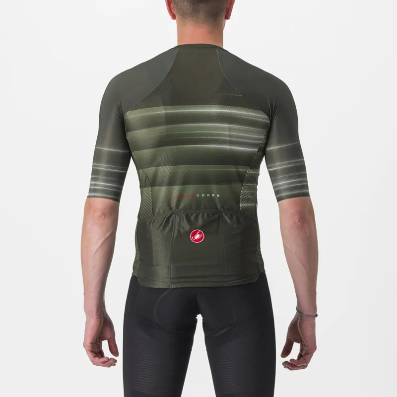 Castelli Climber's 3.0 SL 2 Short Sleeve Jersey in Green-1
