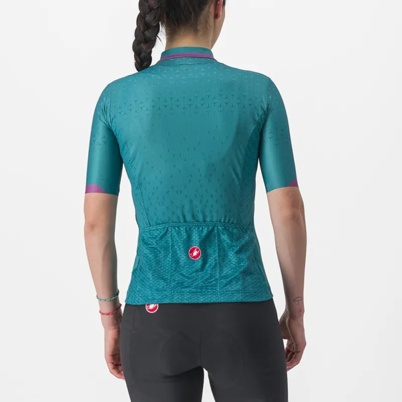 Castelli Pezzi Women's Short Sleeve Jersey in Quetzal Green-1