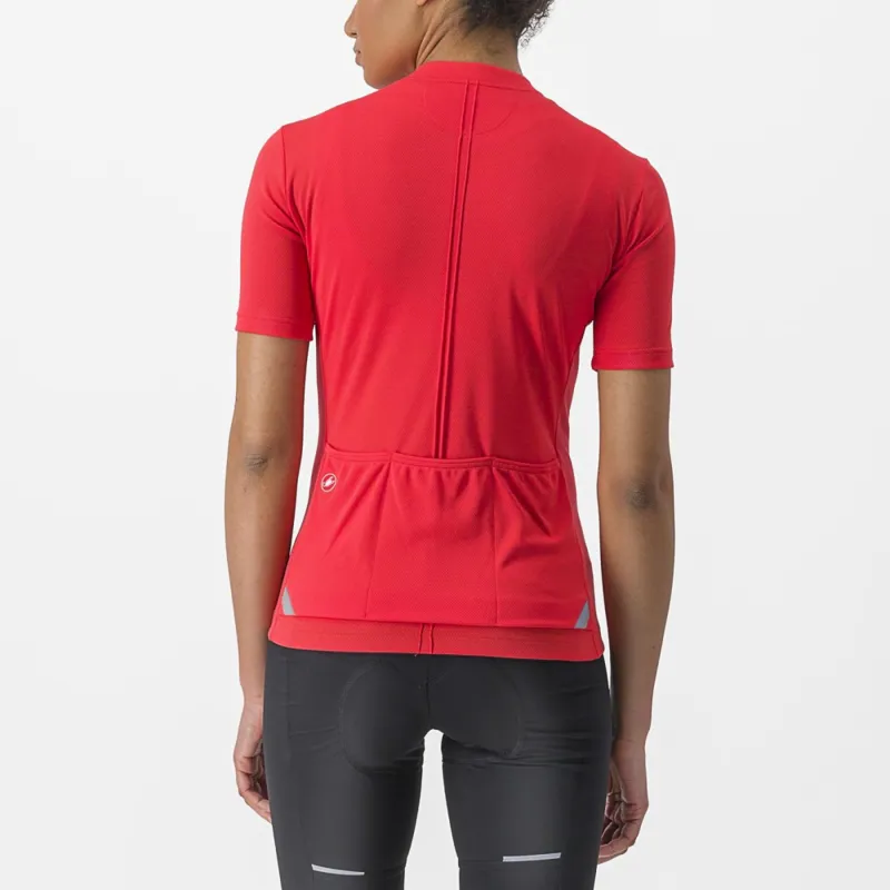 Castelli Anima 4 Women's Short Sleeve Jersey in Hibiscus-1