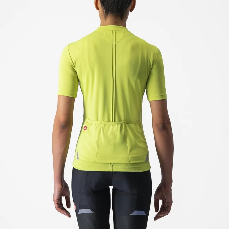 Castelli Anima 4 Women's Short Sleeve Jersey in Lime-1