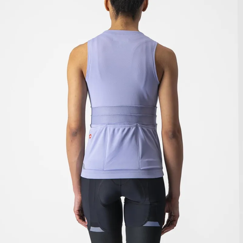 Castelli Anima 4 Women's Sleeveless Jersey in Violet Mist/Ivory-1
