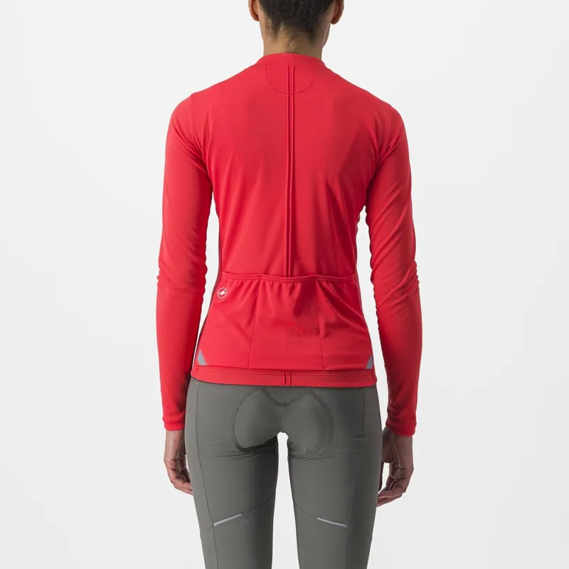 Castelli Anima 4 Long Sleeve Women's Jersey in Hibiscus-1