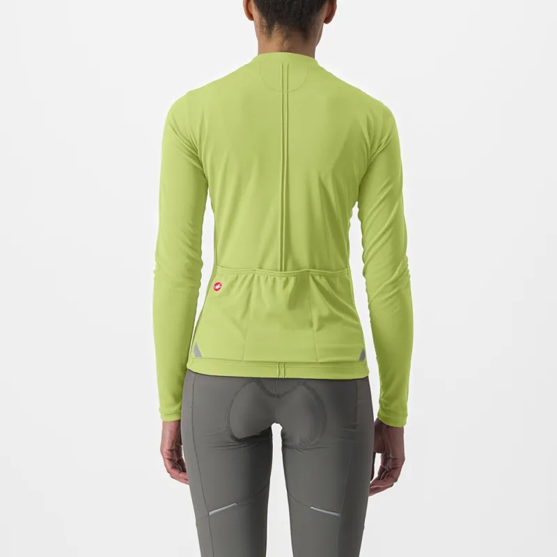 Castelli Anima 4 Long Sleeve Women's Jersey in Lime-1