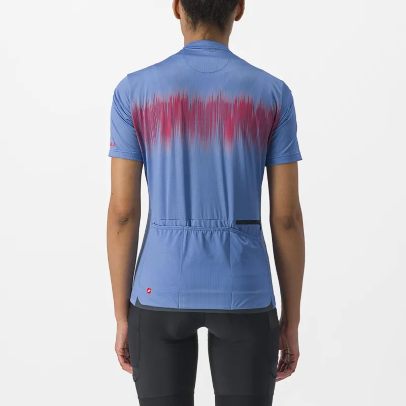 Castelli Unlimited Sentiero 2 Women's Short Sleeve Jersey in Mediterranean Blue-1