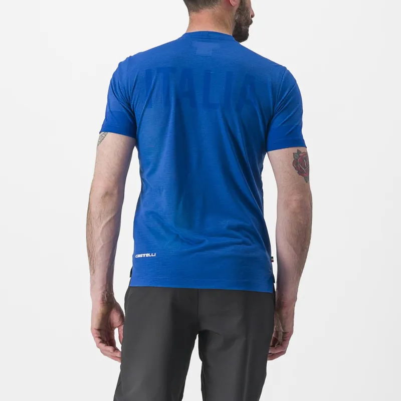 Castelli Italia Merino T-Shirt in Azzurro Italia-1
