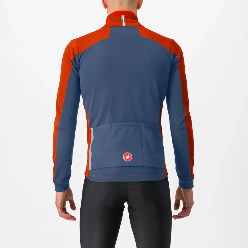 Castelli Entrata Jacket in Red Ochre/Twilight Blue-1