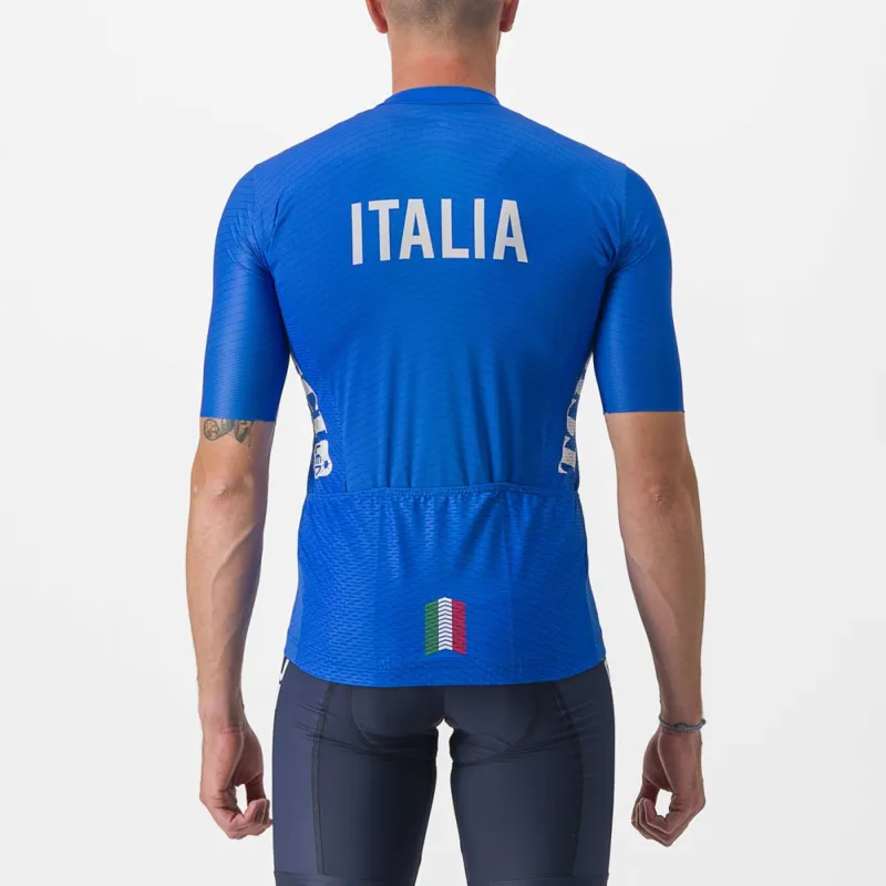 Castelli Team Italia Competizione Short Sleeve Jersey in Azzurro Italia-1