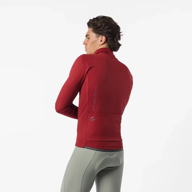 Castelli Espresso 2 Long Sleeve Jacket in Garnet Red-1