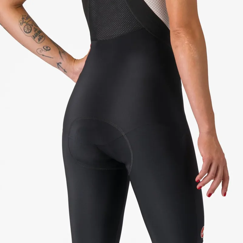 Castelli Sorpasso RoS Women's Bib Tights in Black/Silver Reflex-2