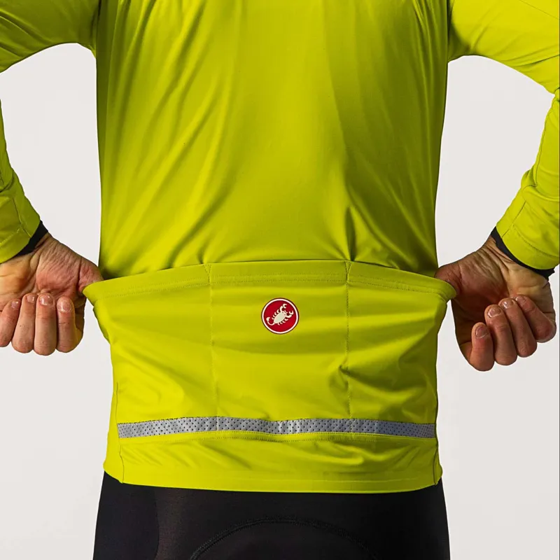 Castelli Go Jacket in Chartreuse/Grey-2