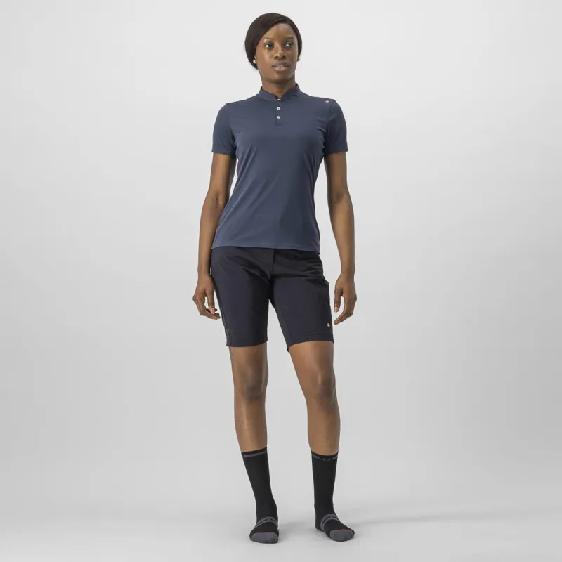 Castelli Tech 2 Women's Polo Shirt in Savile Blue-2