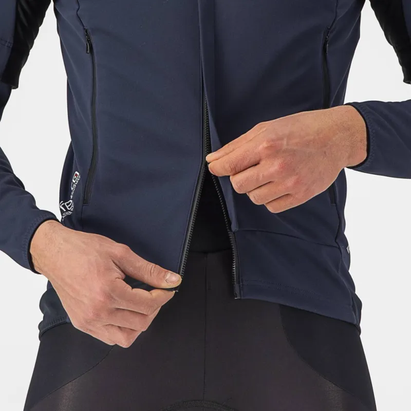 Castelli Perfetto RoS 2 Convertible Jacket in Belgian Blue/Silver Grey-2
