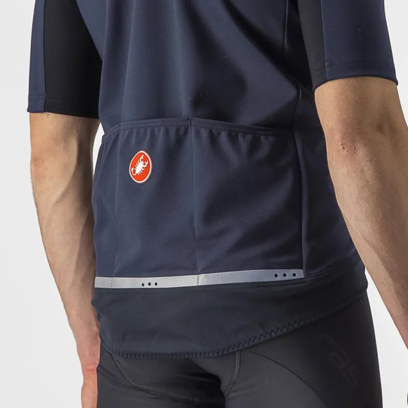 Castelli Gabba RoS 2 Short Sleeve Jersey in Belgian Blue/Silver Grey-2