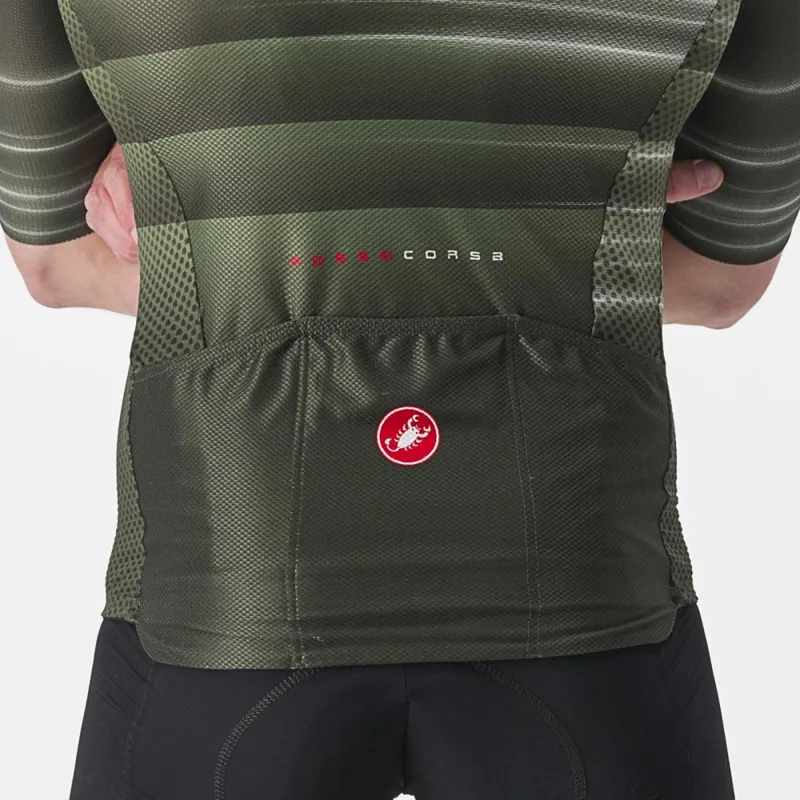 Castelli Climber's 3.0 SL 2 Short Sleeve Jersey in Green-2