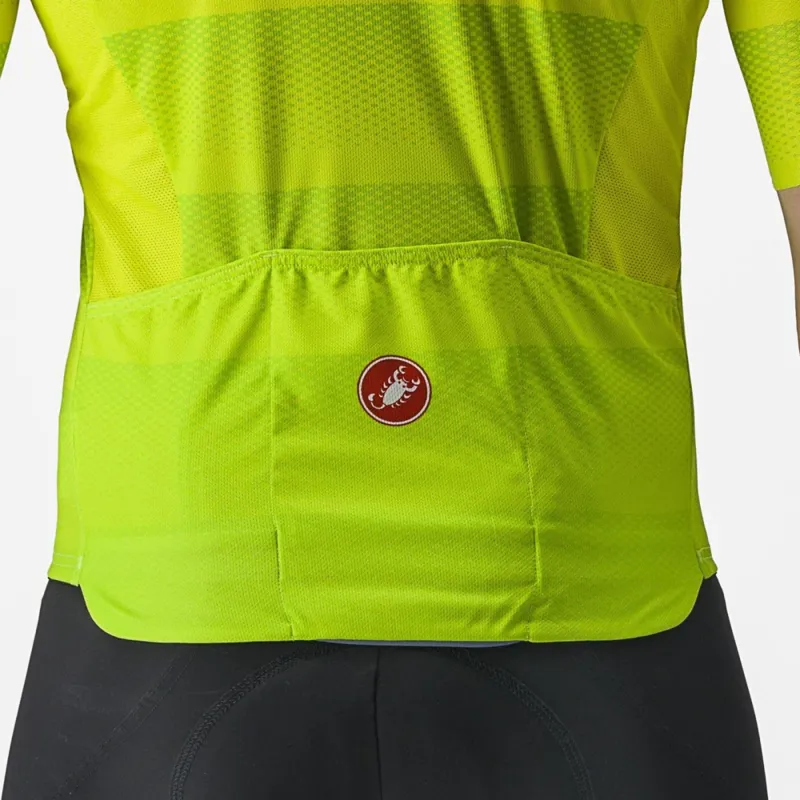 Castelli Livelli Short Sleeve Jersey in Yellow Fluo-2